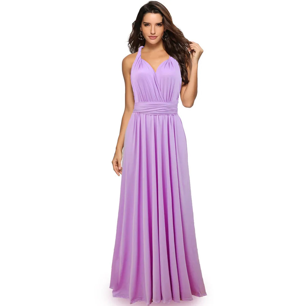Sexy Women Multiway Wrap Convertible Boho Maxi Club Dress Bandage Long Dress Party Bridesmaids Infinity Longue Femme