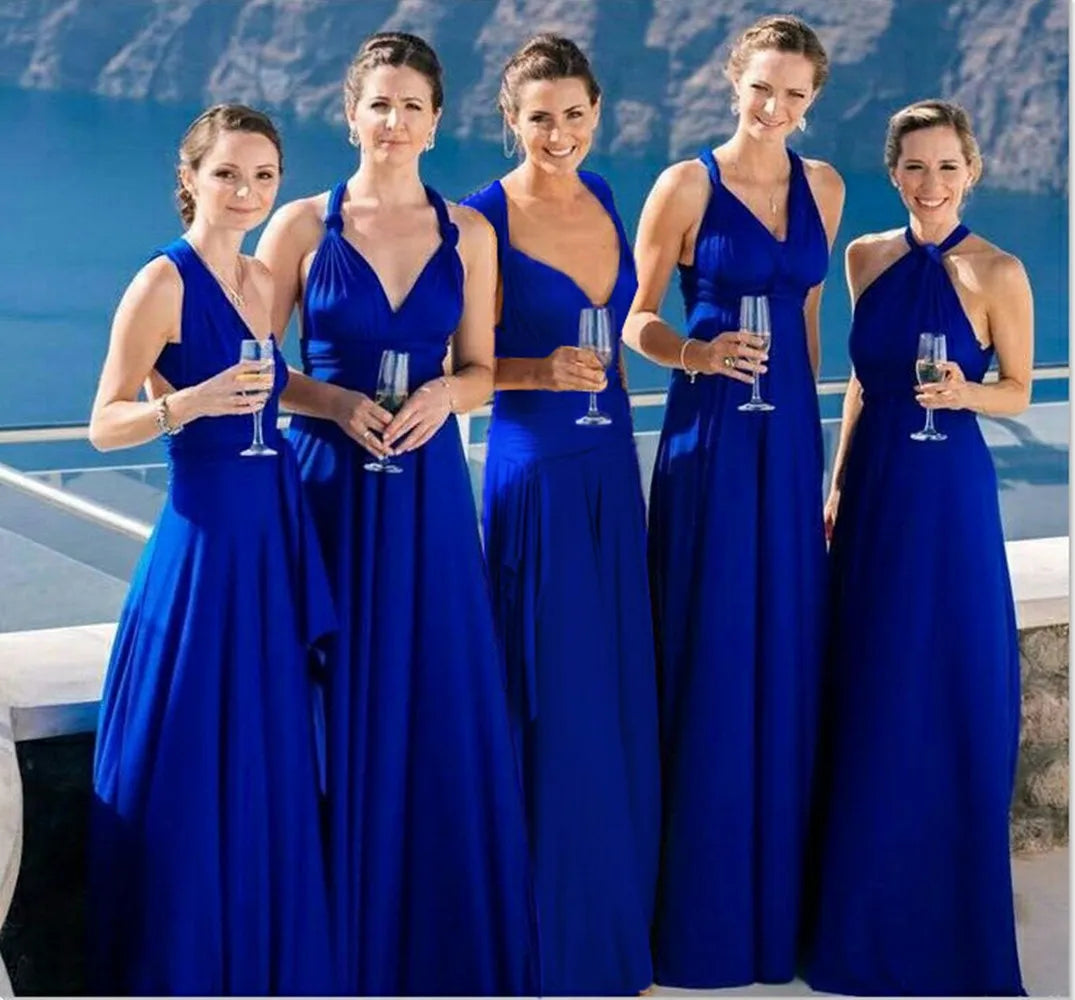 Sexy Women Multiway Wrap Convertible Boho Maxi Club Dress Bandage Long Dress Party Bridesmaids Infinity Longue Femme