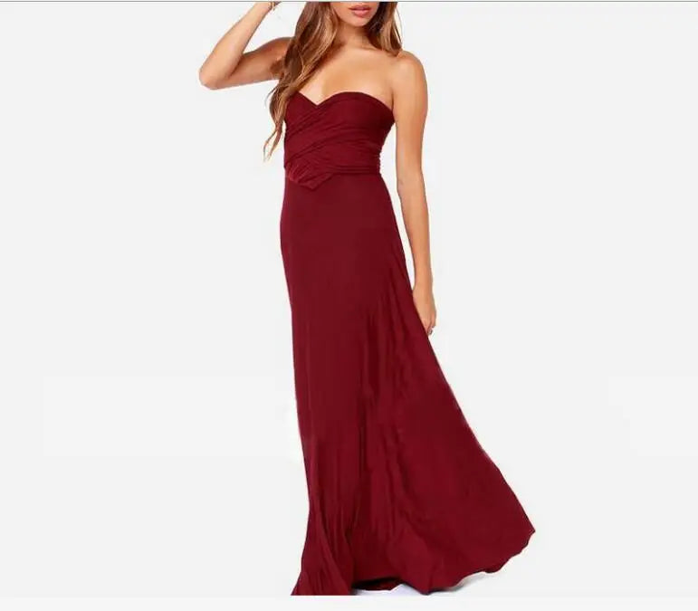 Sexy Women Multiway Wrap Convertible Boho Maxi Club Dress Bandage Long Dress Party Bridesmaids Infinity Longue Femme