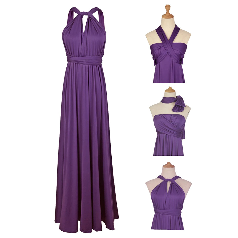 Sexy Women Multiway Wrap Convertible Boho Maxi Club Dress Bandage Long Dress Party Bridesmaids Infinity Longue Femme
