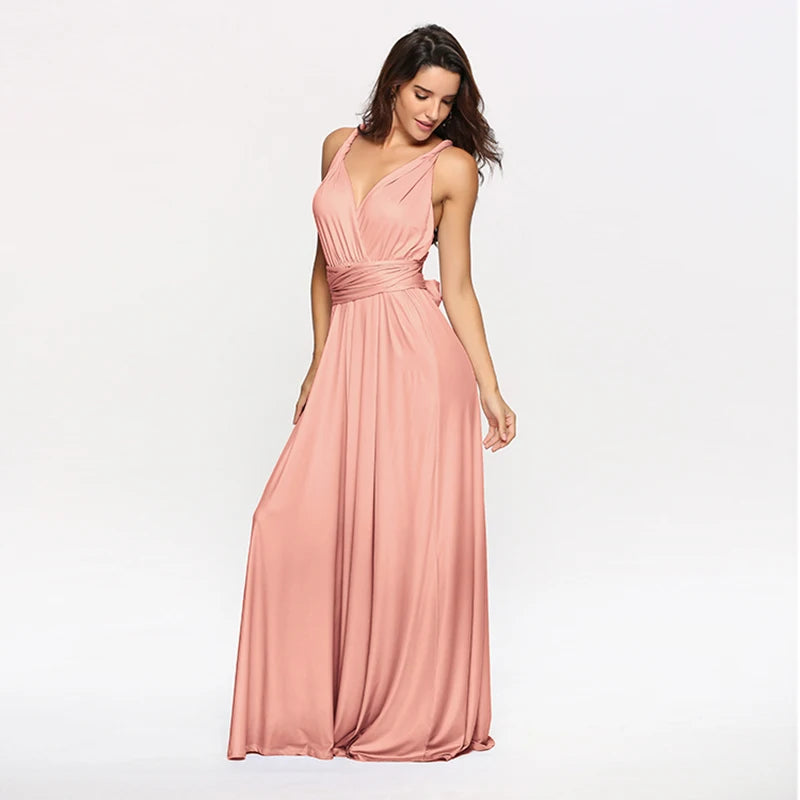 Sexy Women Multiway Wrap Convertible Boho Maxi Club Dress Bandage Long Dress Party Bridesmaids Infinity Longue Femme