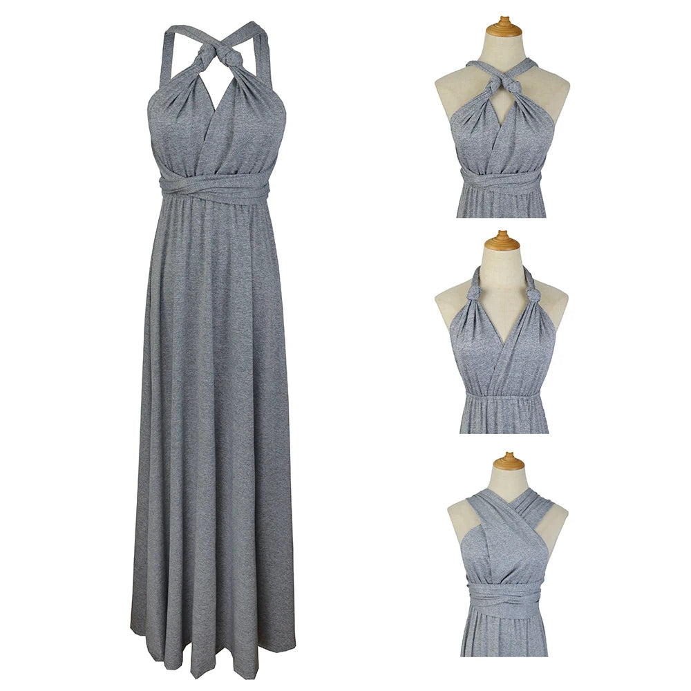Sexy Women Multiway Wrap Convertible Boho Maxi Club Dress Bandage Long Dress Party Bridesmaids Infinity Longue Femme