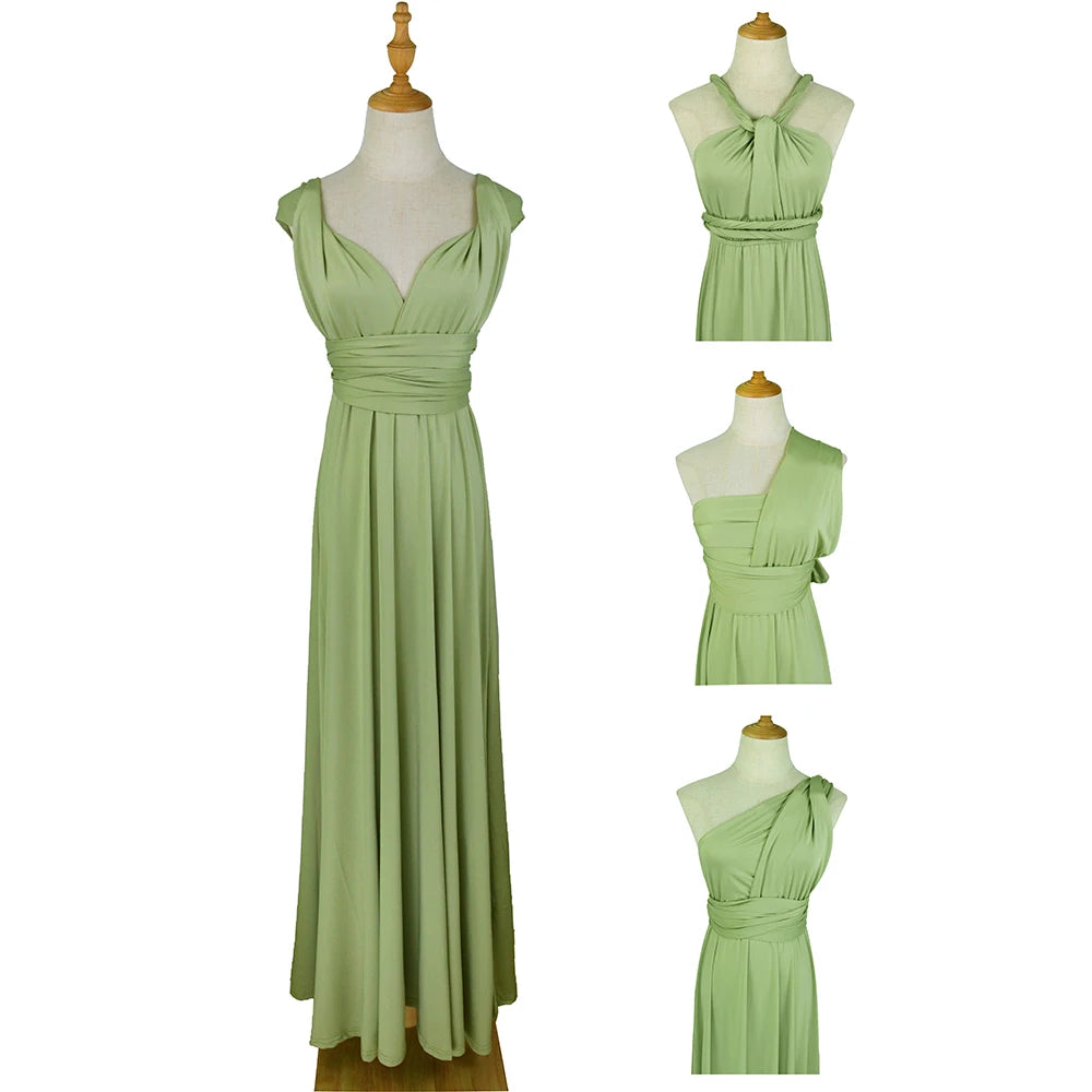 Sexy Women Multiway Wrap Convertible Boho Maxi Club Dress Bandage Long Dress Party Bridesmaids Infinity Longue Femme