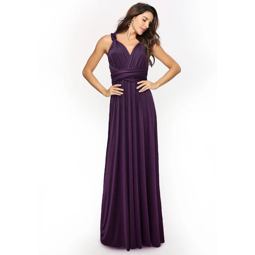 Sexy Women Multiway Wrap Convertible Boho Maxi Club Dress Bandage Long Dress Party Bridesmaids Infinity Longue Femme