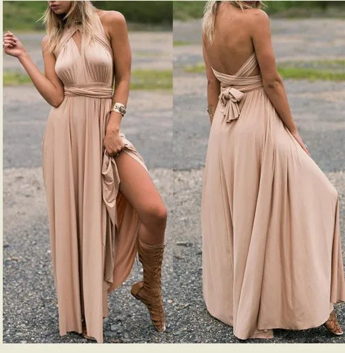 Sexy Women Multiway Wrap Convertible Boho Maxi Club Dress Bandage Long Dress Party Bridesmaids Infinity Longue Femme