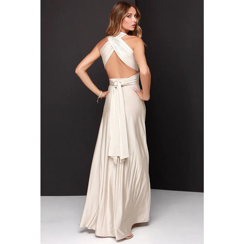 Sexy Women Multiway Wrap Convertible Boho Maxi Club Dress Bandage Long Dress Party Bridesmaids Infinity Longue Femme