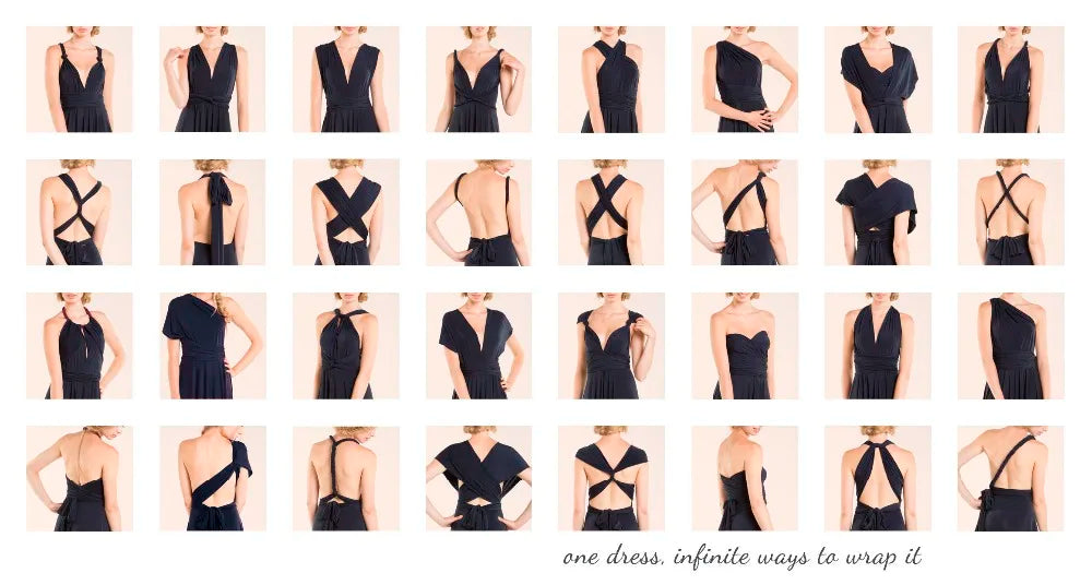 Sexy Women Multiway Wrap Convertible Boho Maxi Club Dress Bandage Long Dress Party Bridesmaids Infinity Longue Femme