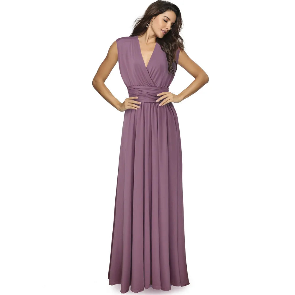 Sexy Women Multiway Wrap Convertible Boho Maxi Club Dress Bandage Long Dress Party Bridesmaids Infinity Longue Femme