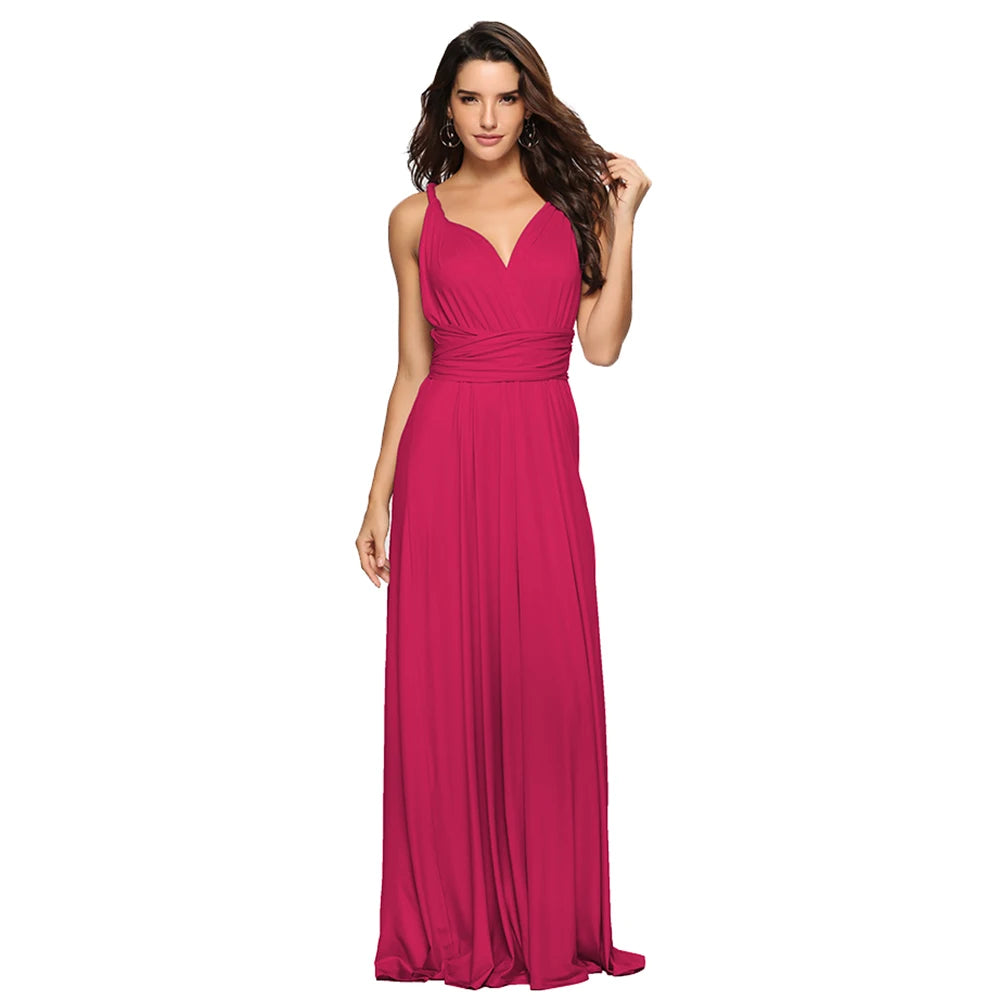 Sexy Women Multiway Wrap Convertible Boho Maxi Club Dress Bandage Long Dress Party Bridesmaids Infinity Longue Femme