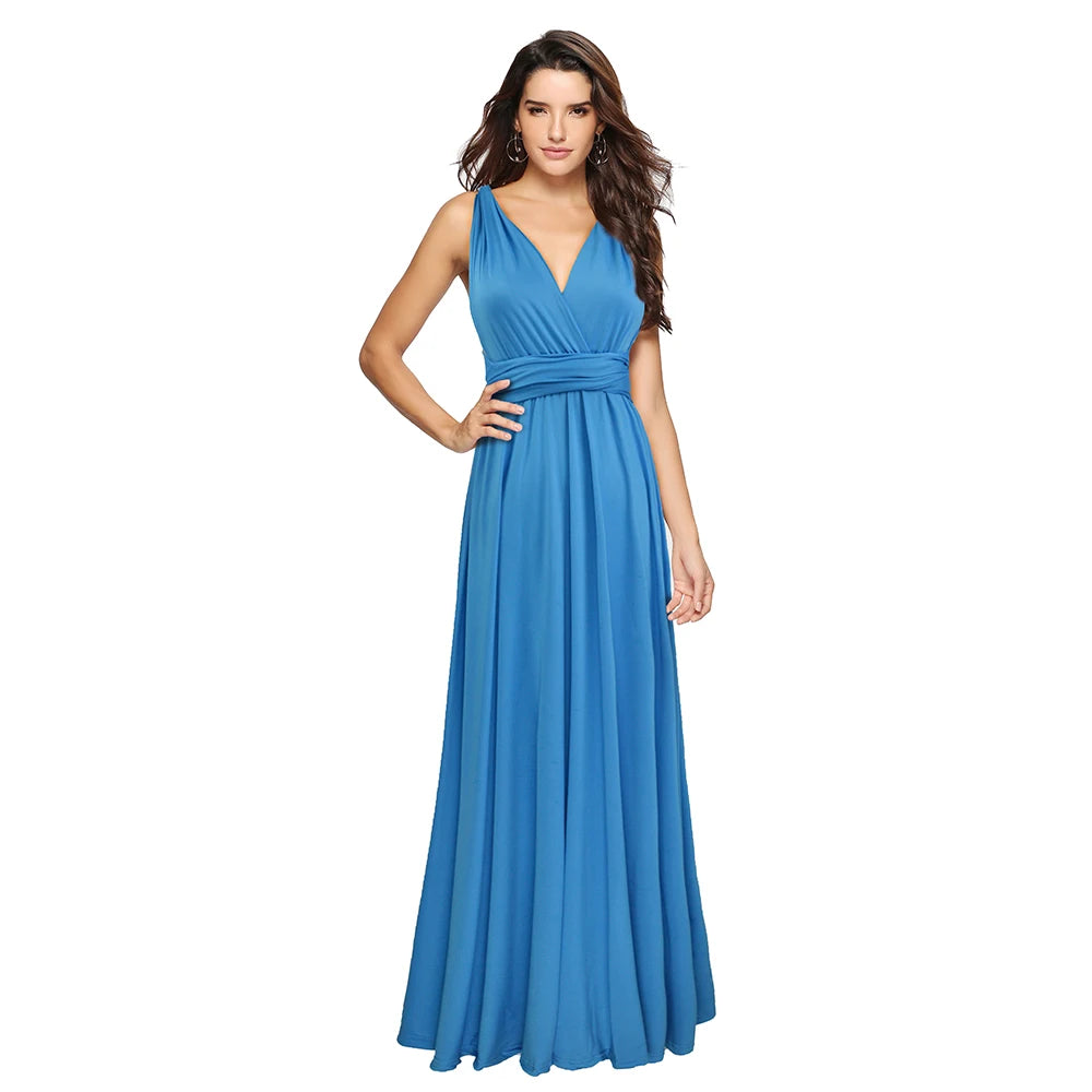 Sexy Women Multiway Wrap Convertible Boho Maxi Club Dress Bandage Long Dress Party Bridesmaids Infinity Longue Femme