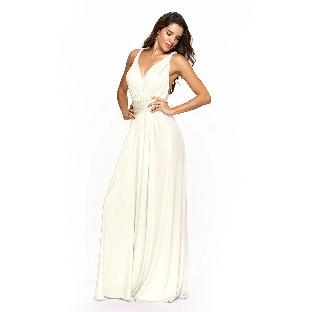 Sexy Women Multiway Wrap Convertible Boho Maxi Club Dress Bandage Long Dress Party Bridesmaids Infinity Longue Femme
