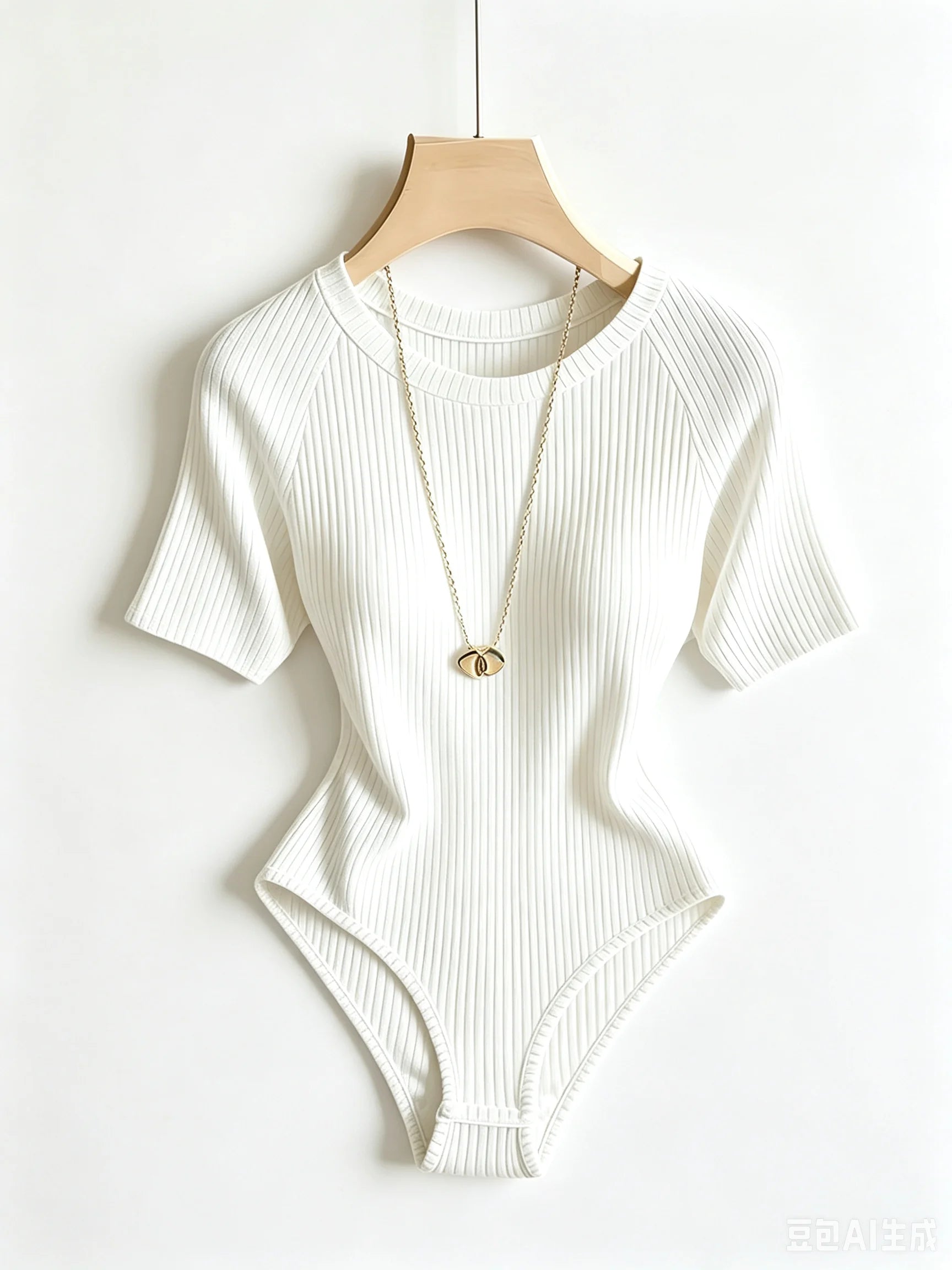 3pcs Women'S Round Neck Short Sleeve Jumpsuit, Basic Casual Style