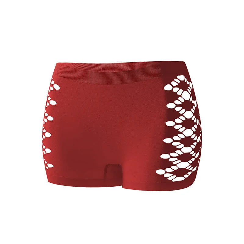 Mid-waist Hollow Out Panties Women Breathable Comfortable Lady Boyshort Knit Female Underpants New Style Women's Underwear