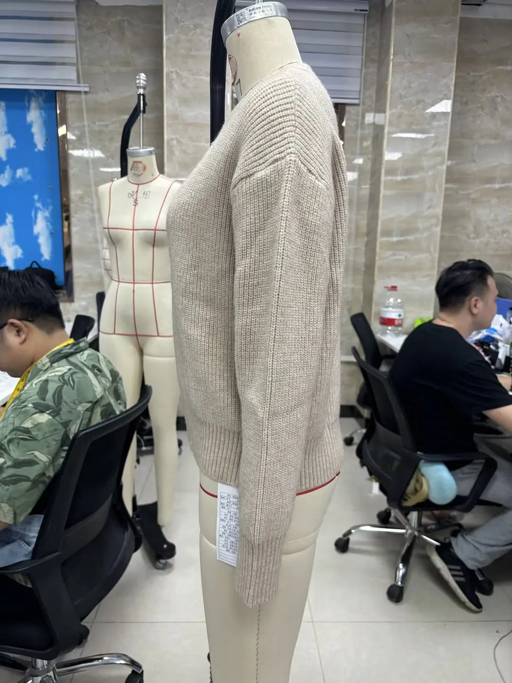 Women's Zip Up Knit Sweater Casual Long Sleeve Mock Neck Open Front Cardigan Winter Fall Outwear Coat Fashion Streetwear