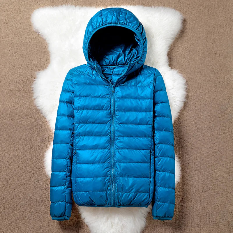 Down Jacket Women Coat Autumn Winter Jackets For Girls Warm Quilted Parka Ladies And Light Female Ultralight Hooded Plus Size