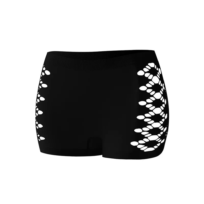 Mid-waist Hollow Out Panties Women Breathable Comfortable Lady Boyshort Knit Female Underpants New Style Women's Underwear