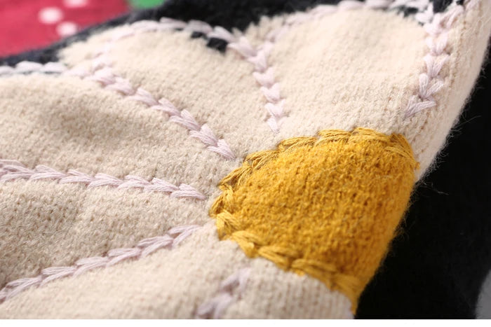 Vintage Flower Embroidery Knitted Top High Quality Women Fashion Cardigan Fashion Trends Autumn/Winter New in Chic Sweater Coat
