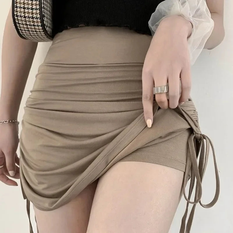 2026 Latin Dance Skirt for Women Spring Summer New High Waist Drawstring A-line Dance Practice Skirt