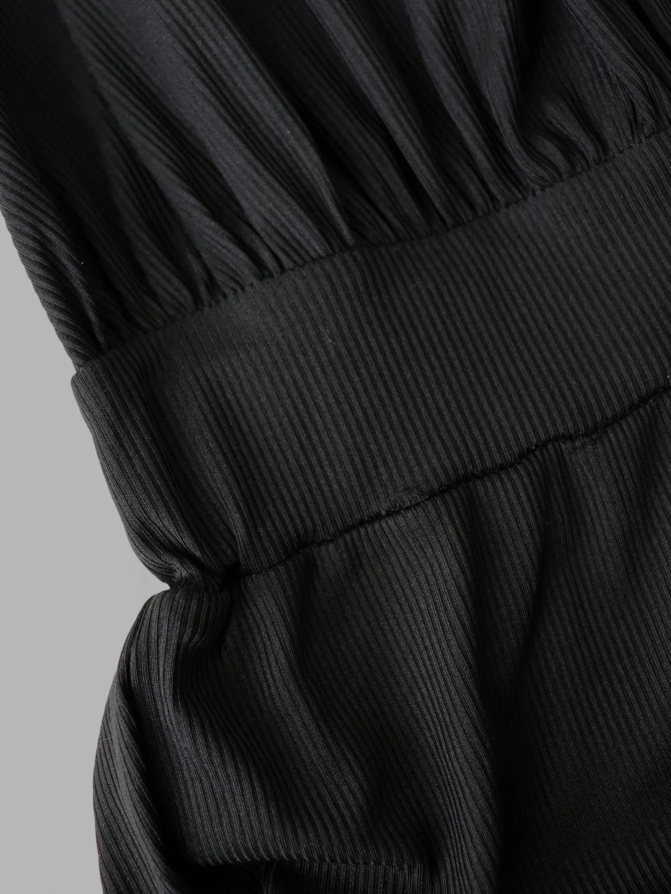 Women's Black Jumpsuit, Deep V Cross Neck, Tie Waist Straight Leg Pants, Elegant Daily Streetwear