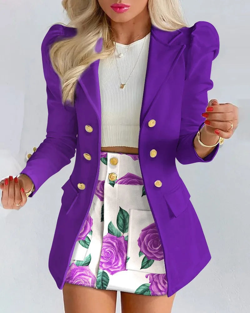 2026 Spring/Summer New Women's Clothing Style Slimming Short Skirt Two Piece Suit Set New in Matching Sets