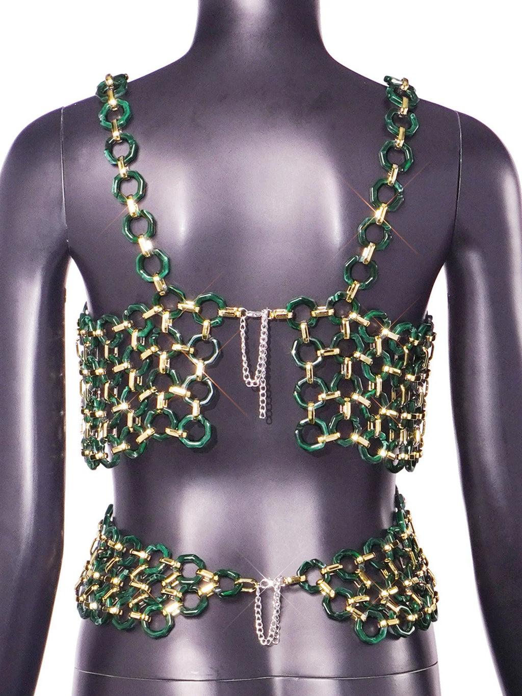 Sexy see through metal corset Crop top women 2026 summer halter night Club beach party tank top rave outfits cropped womens Tops
