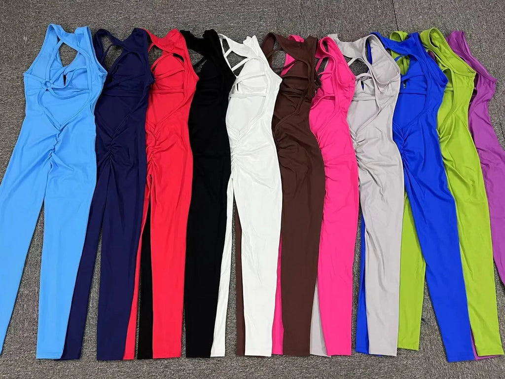 Sexy Seamless Bodysuit Leopard Sportswear Woman Gym Jumpsuits Sport Leggings Women Clothing Yoga Clothes Female Fitness Overalls
