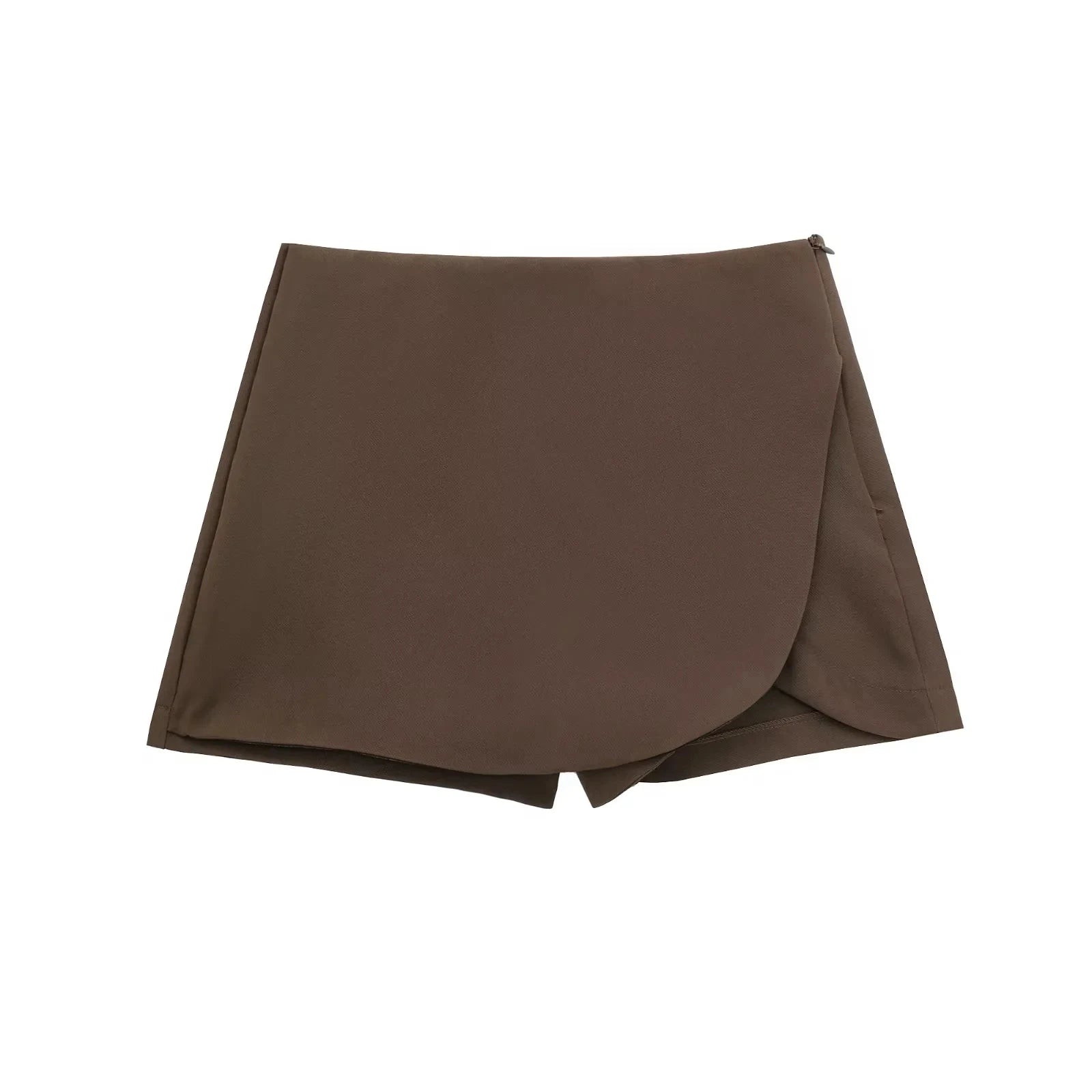 HXAO Women's Skirt Shorts Summer Beige Black Skirt Pants Woman Office High Waist Skort For Women Asymmetrical Pink Brown Skirt