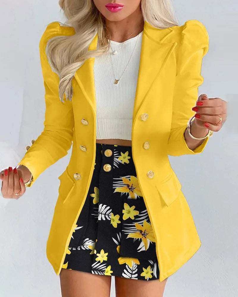 2026 Spring/Summer New Women's Clothing Style Slimming Short Skirt Two Piece Suit Set New in Matching Sets