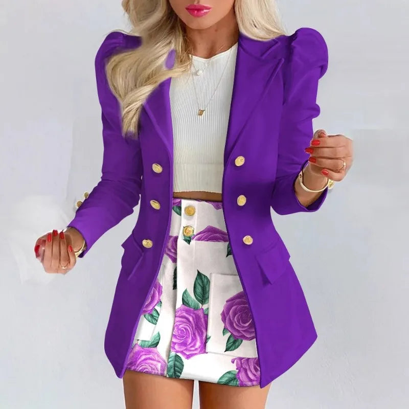 2026 Spring/Summer New Women's Clothing Style Slimming Short Skirt Two Piece Suit Set New in Matching Sets