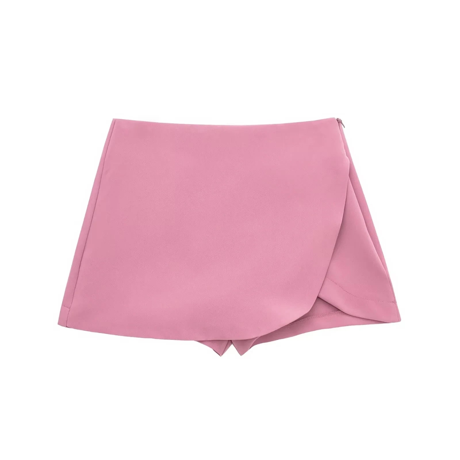 HXAO Women's Skirt Shorts Summer Beige Black Skirt Pants Woman Office High Waist Skort For Women Asymmetrical Pink Brown Skirt