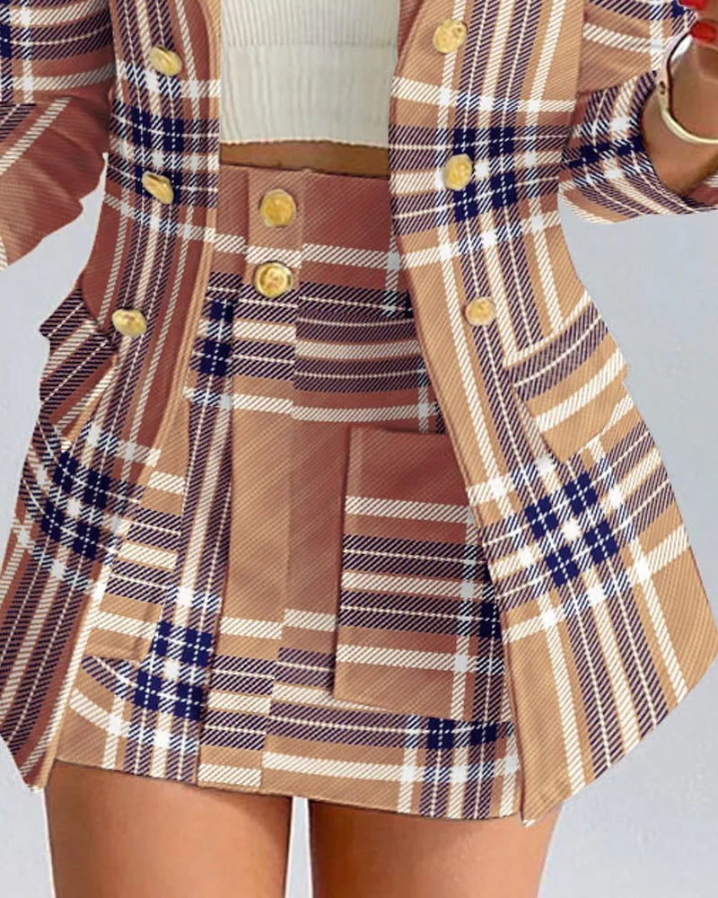 2026 Spring/Summer New Women's Clothing Style Slimming Short Skirt Two Piece Suit Set New in Matching Sets