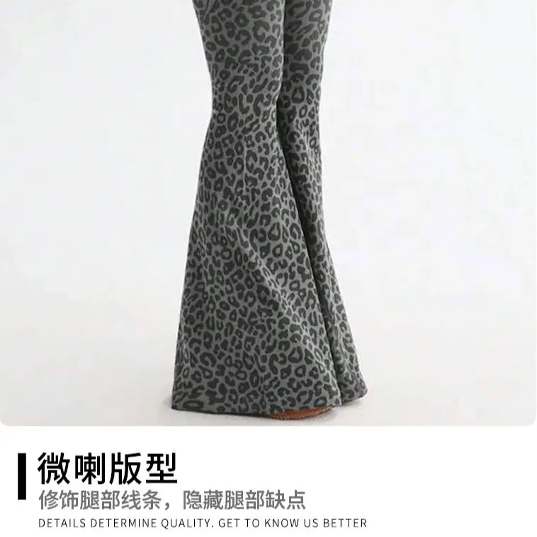 ZHEJIN Leopard Jumpsuit Women Flare Leg Yoga Romper Backless Criss Cross Workout Bodysuit Scrunch Butt Lift Gym Fitness Wear