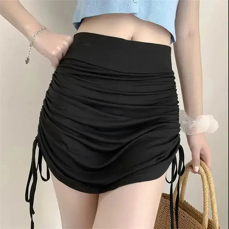 2026 Latin Dance Skirt for Women Spring Summer New High Waist Drawstring A-line Dance Practice Skirt