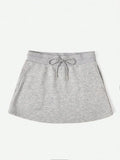 Women's mini short skirt casual drawstring high-waisted short style sportswear dress