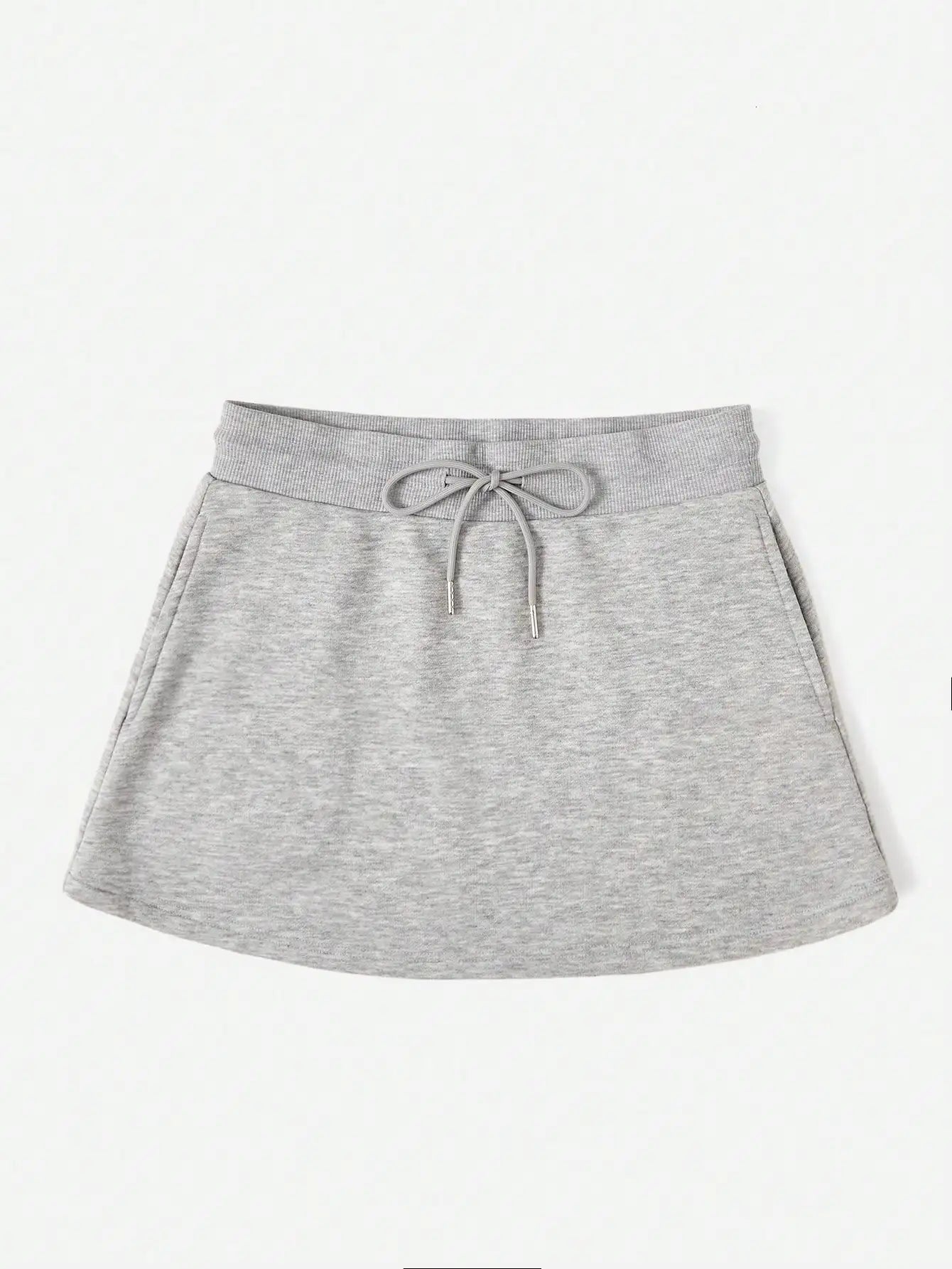 Women's mini short skirt casual drawstring high-waisted short style sportswear dress