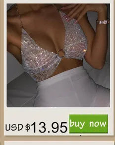 Sexy see through metal corset Crop top women 2026 summer halter night Club beach party tank top rave outfits cropped womens Tops