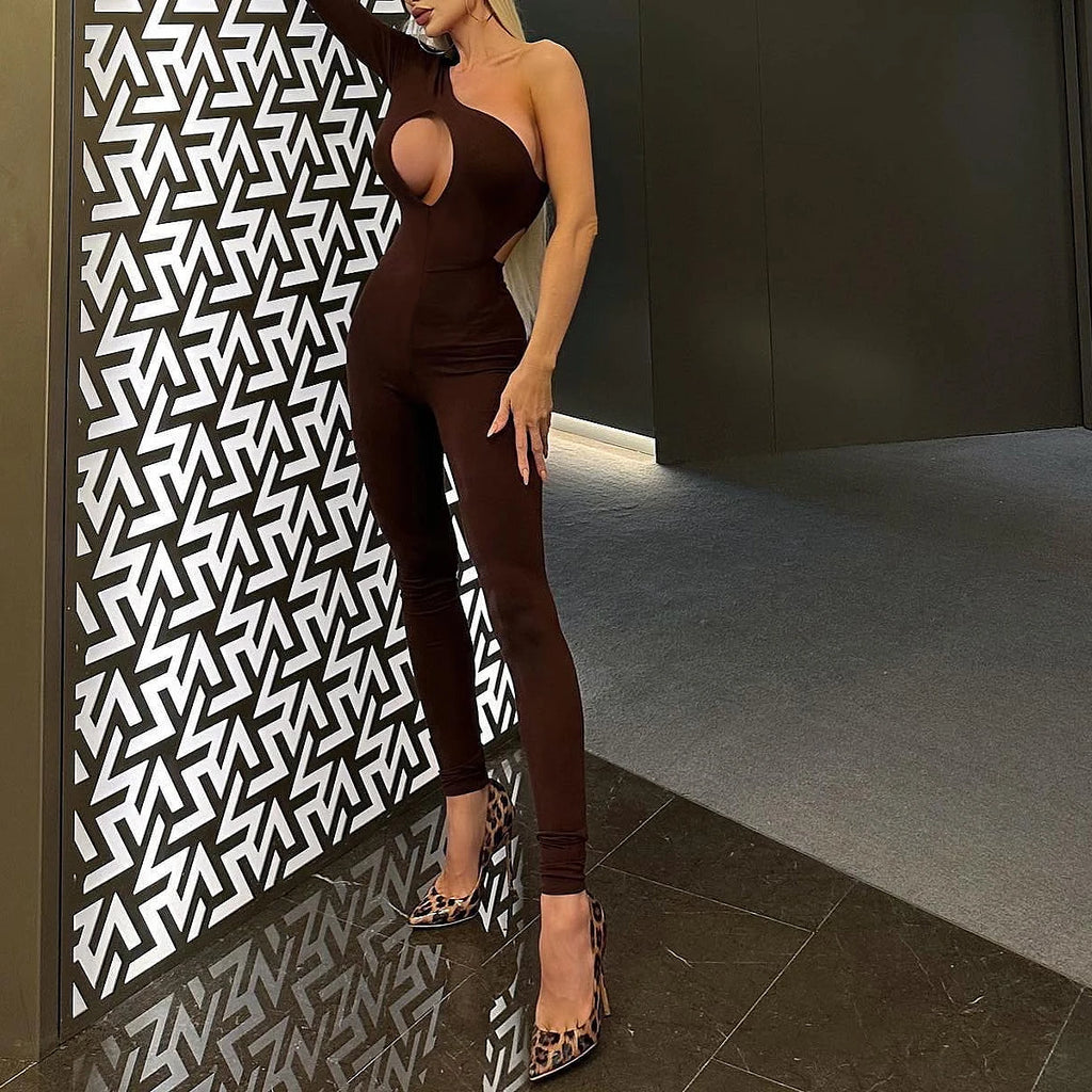 Women's Sexy Backless Tank Top Halter Sleeveless Tight Long jumpsuit