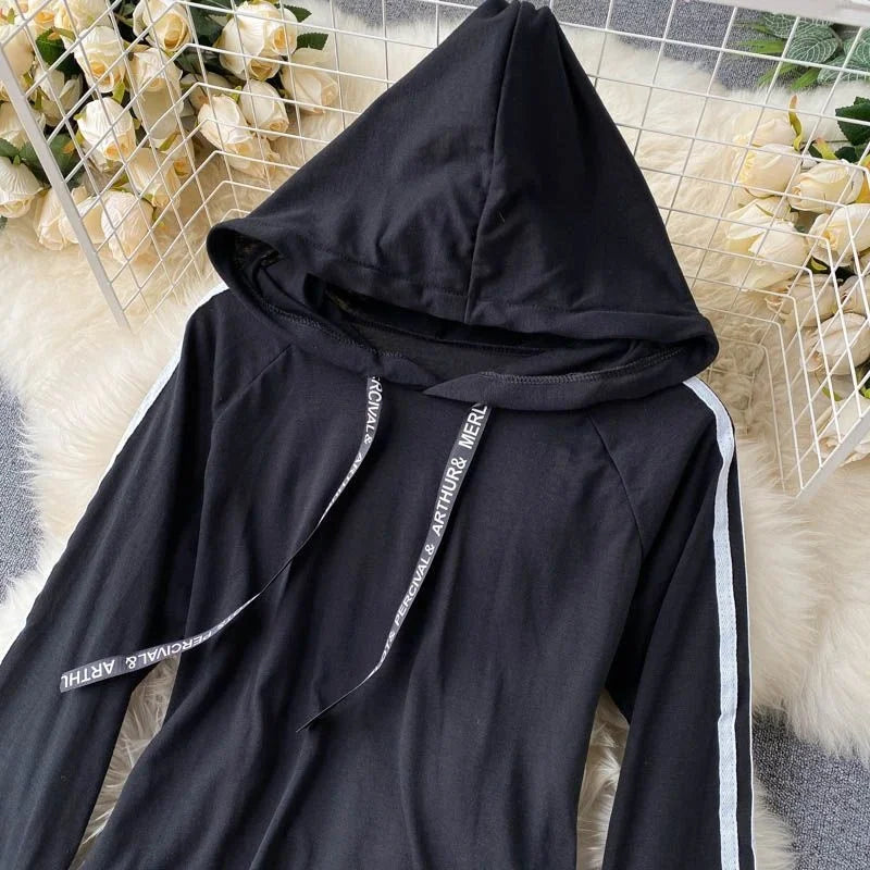 American retro trend women's hooded sweatshirt Y2K Harajuku style gothic sexy spicy girl slim fit fashionable women's tops emo