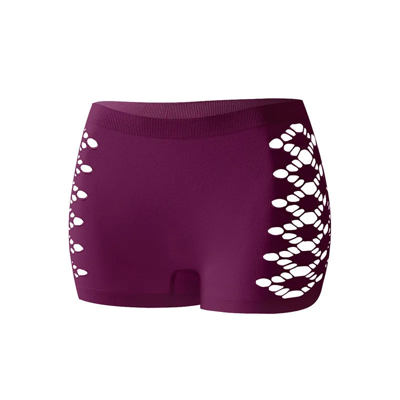 Mid-waist Hollow Out Panties Women Breathable Comfortable Lady Boyshort Knit Female Underpants New Style Women's Underwear
