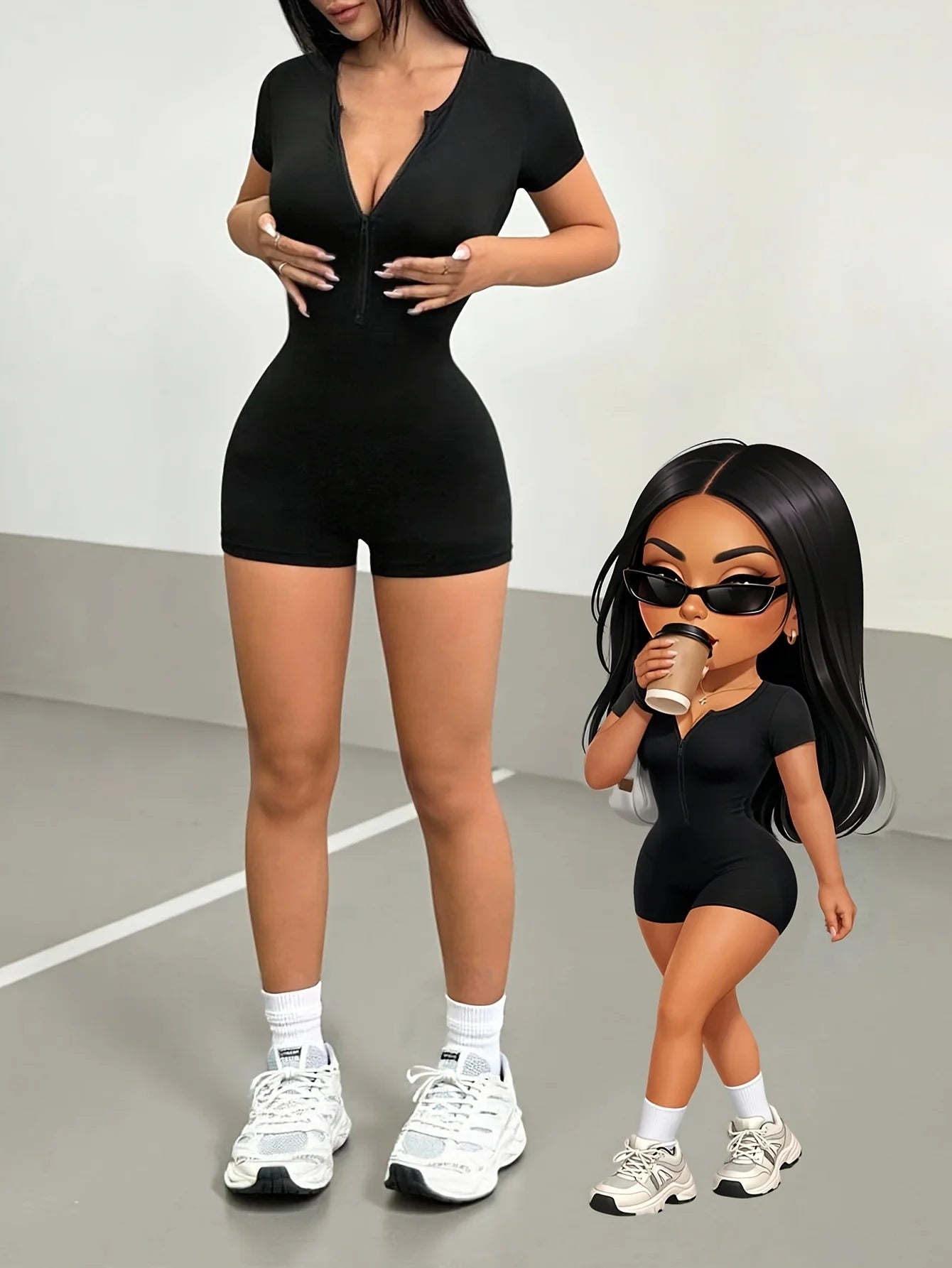 Women's Slim Fit Casual One-Piece Pants Backless Short Sleeve Hollow Design Fashionable Sexy Comfortable Y2K Style Onesie