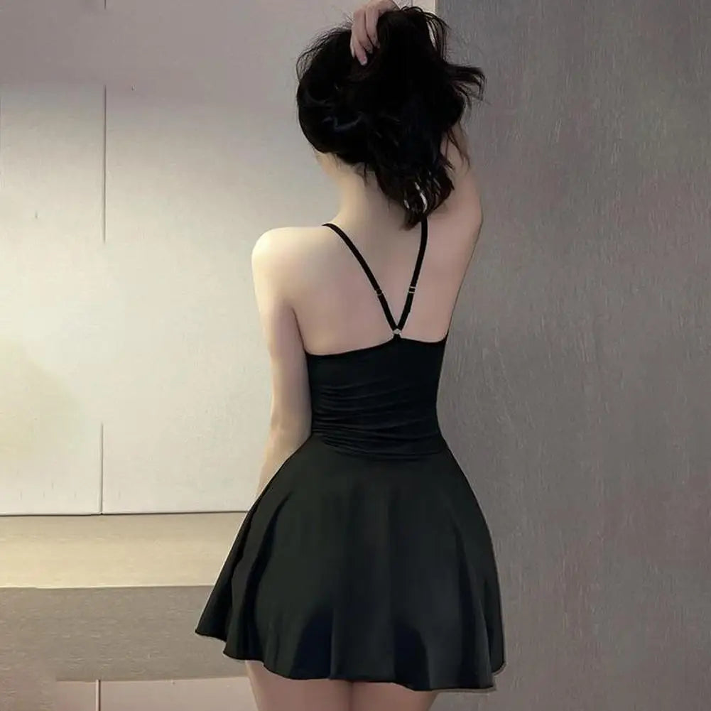 Solid Color Women Nightgown Sexy Sleeveless Scroop Neck Female Sleepwear Spaghetti Strap Nightwear Homewear Pajamas
