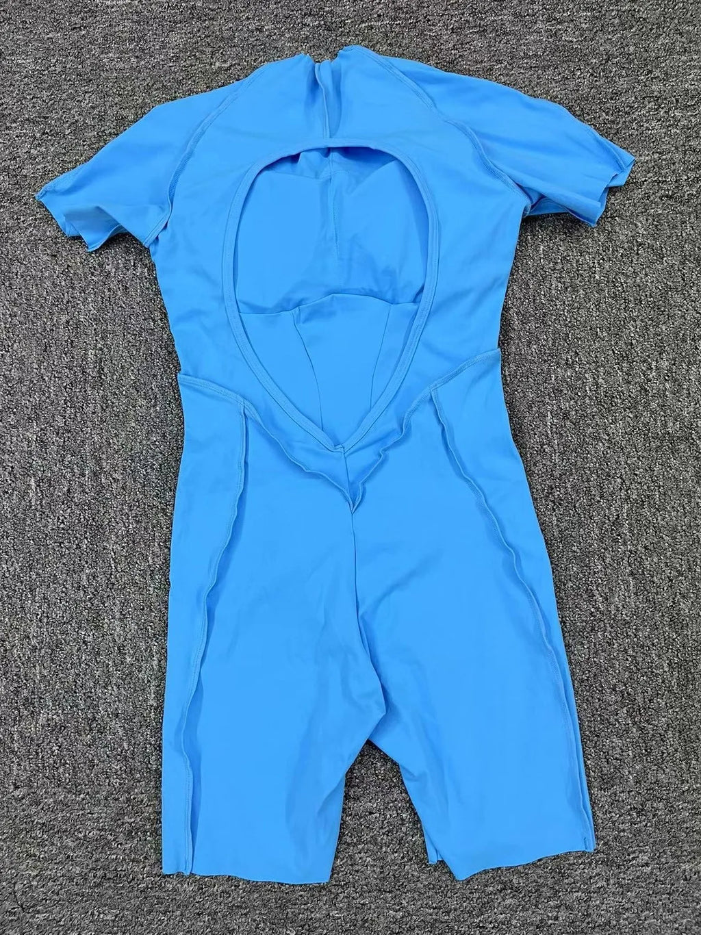 2026 Pad Nylon Women Bodysuit Fitness Yoga Set Splicing Exposed V Butt One-Piece Shorts Set Gym Sports Push Up Cycling Jumpsuit