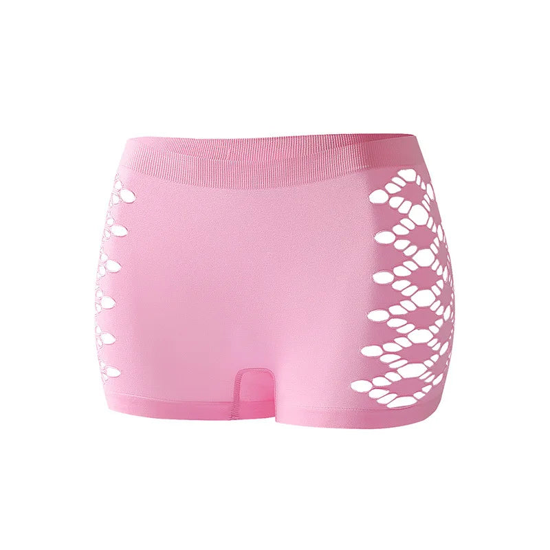 Mid-waist Hollow Out Panties Women Breathable Comfortable Lady Boyshort Knit Female Underpants New Style Women's Underwear