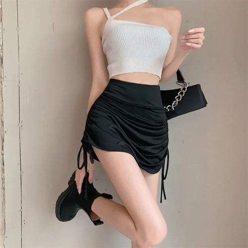 2026 Latin Dance Skirt for Women Spring Summer New High Waist Drawstring A-line Dance Practice Skirt