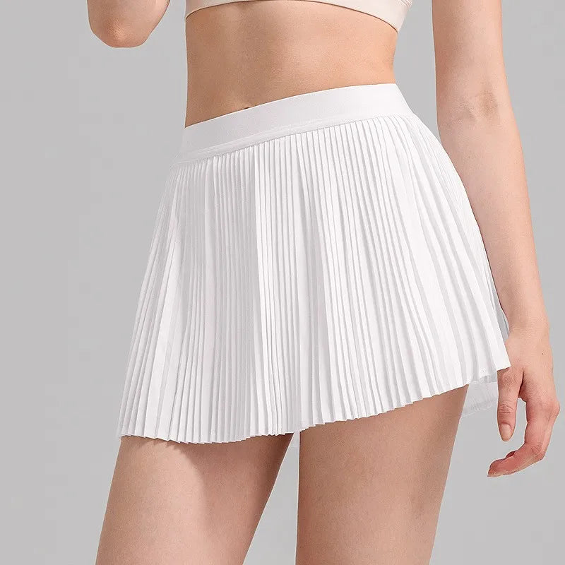 New Summer High-waist Tennis Skirt for Women's Organ Pleated Skirt for Anti-light Speed Drying Running Sun Protection Skirt