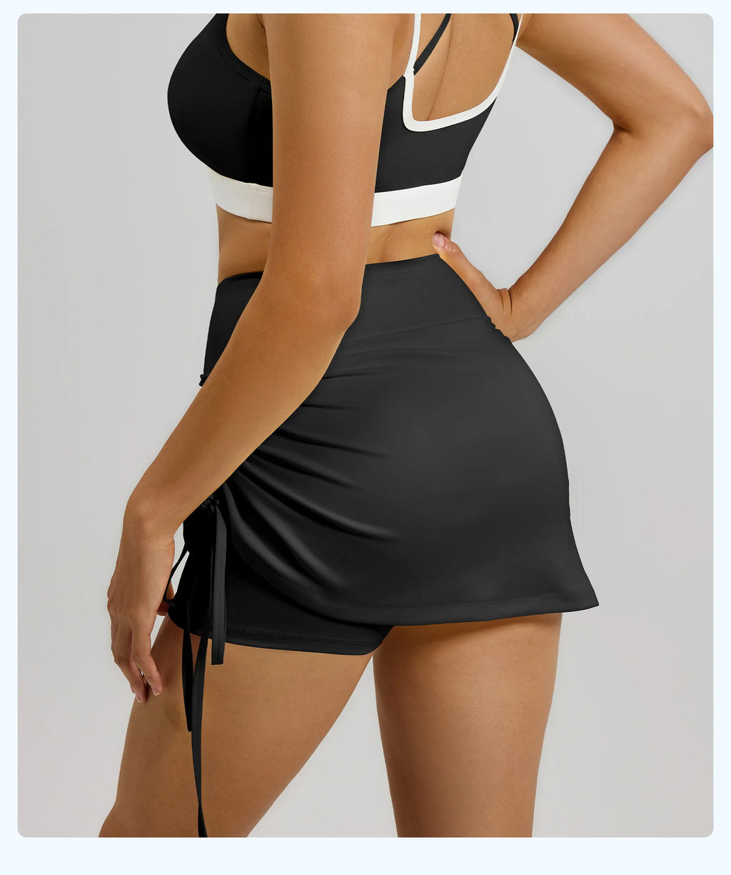 2026 Summer Hot Women's Sports Skirt Anti-running Skirt High Waist Running Shorts Fake Two-piece Yoga Shorts Drawstring Sexy Fit