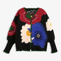 Vintage Flower Embroidery Knitted Top High Quality Women Fashion Cardigan Fashion Trends Autumn/Winter New in Chic Sweater Coat
