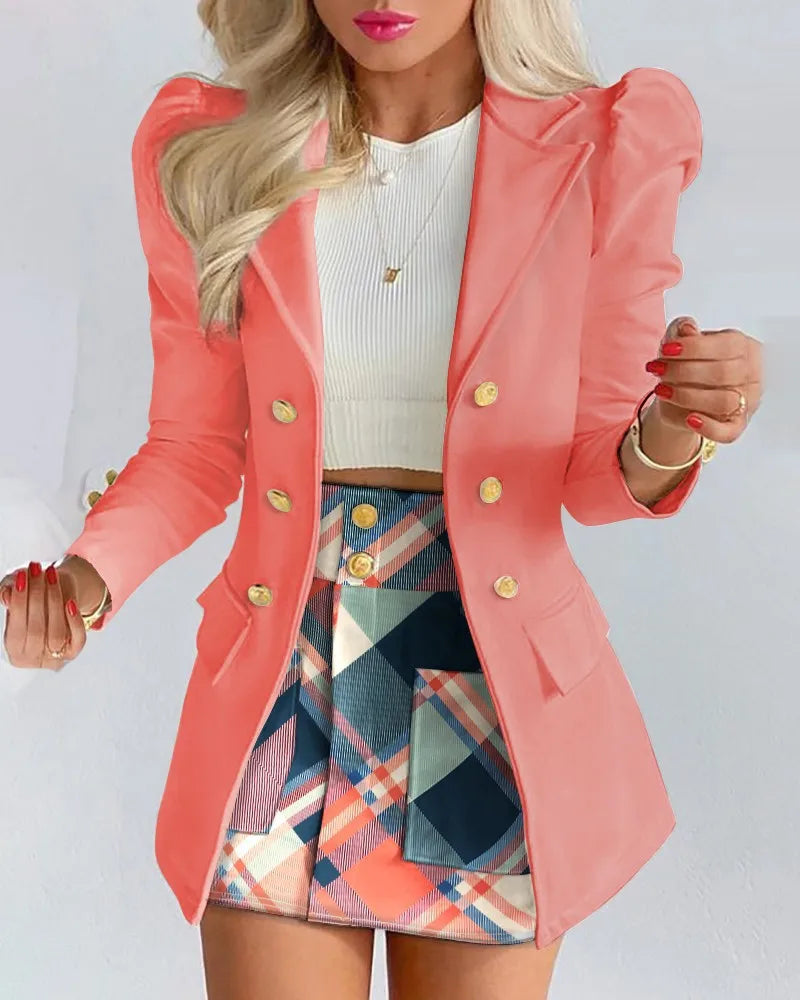 2026 Spring/Summer New Women's Clothing Style Slimming Short Skirt Two Piece Suit Set New in Matching Sets